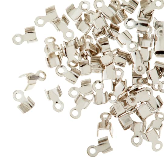 12 Packs: 62 ct. (744 total) 5mm Rhodium Crimps with Loops by Bead Landing™